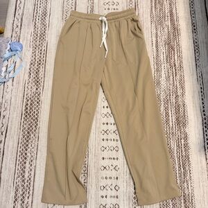 Men's Drawstring Joggers in Tan - Casual Everyday Wear